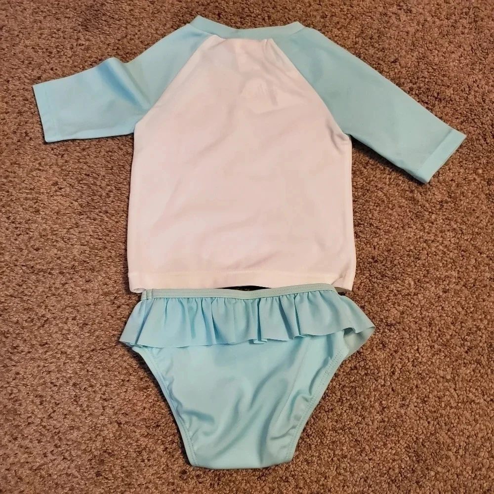 Gymboree Baby Mermaid Rashguard Swim Set 6M - 12M
